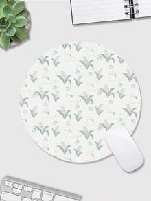 1 件装，蓝色铃兰小猫图案 PU 皮革鼠标垫，笔记本电脑桌垫，防滑，可水洗，防污，适合情侣/学生/办公室/学习空间，生日礼物，毕业礼物。 - 查看 11