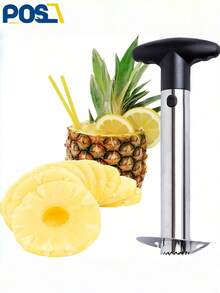 Stainless Steel Pineapple Slicer, Fruit Peeler, Black Pineapple Cutter For Kitchen, Restaurant And Home Use - Multicolor - View 6