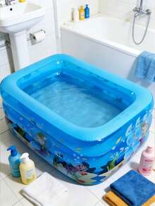 1 pieza Piscina inflable para mascotas de 59 pulgadas, piscina inflable plegable de PVC para perros y gatos para nadar y bañarse, adecuada para uso en interiores/exteriores en el jardín y el patio - Piscina de tres anillos de 150 - Ver 3