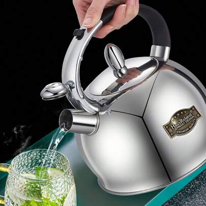 3.0L HausRoland Whistling Kettle Stainless Steel Teapot Gas Electric Induction Stove Hob