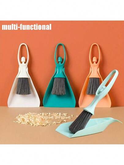 Mini Drawer Desktop Cleaning Brush Set, Includes Broom, Dustpan For Cleaning Dining Table, Keyboard Gaps And More