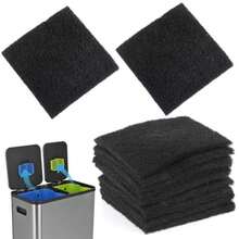 12 Pack  Odor Absorbing Filter Refills For SIMPLI-MAGIC Trash CanOdor Absorbing Activated Charcoal Deodorizer Refills For Built-In Odor Filter Compartment Square Filter Cartridges - Black - View 8