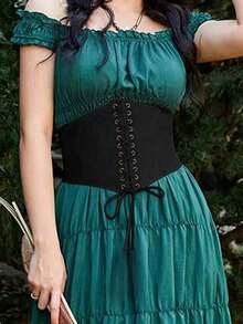 1 buah Aksesori Wanita Periode Renaisans, Korset Renda Transparan Hitam, Gaya Gotik Seksi Cocok untuk Pesta Halloween atau Paduan Pakaian Sehari-hari - Hitam - View 4