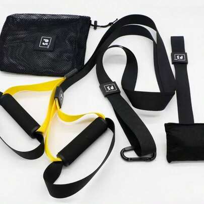 1pc Fitness Suspension Training Strap, Home P3 Suspension Strap Fitness Resistance Band Training Set. Home Gym Suspension Training Strap, Resistance Bands, Navy Suspension Training System. Durable, Gym Accessories Suitable For Pull-Ups, Pilates, Strength And Resistance Training