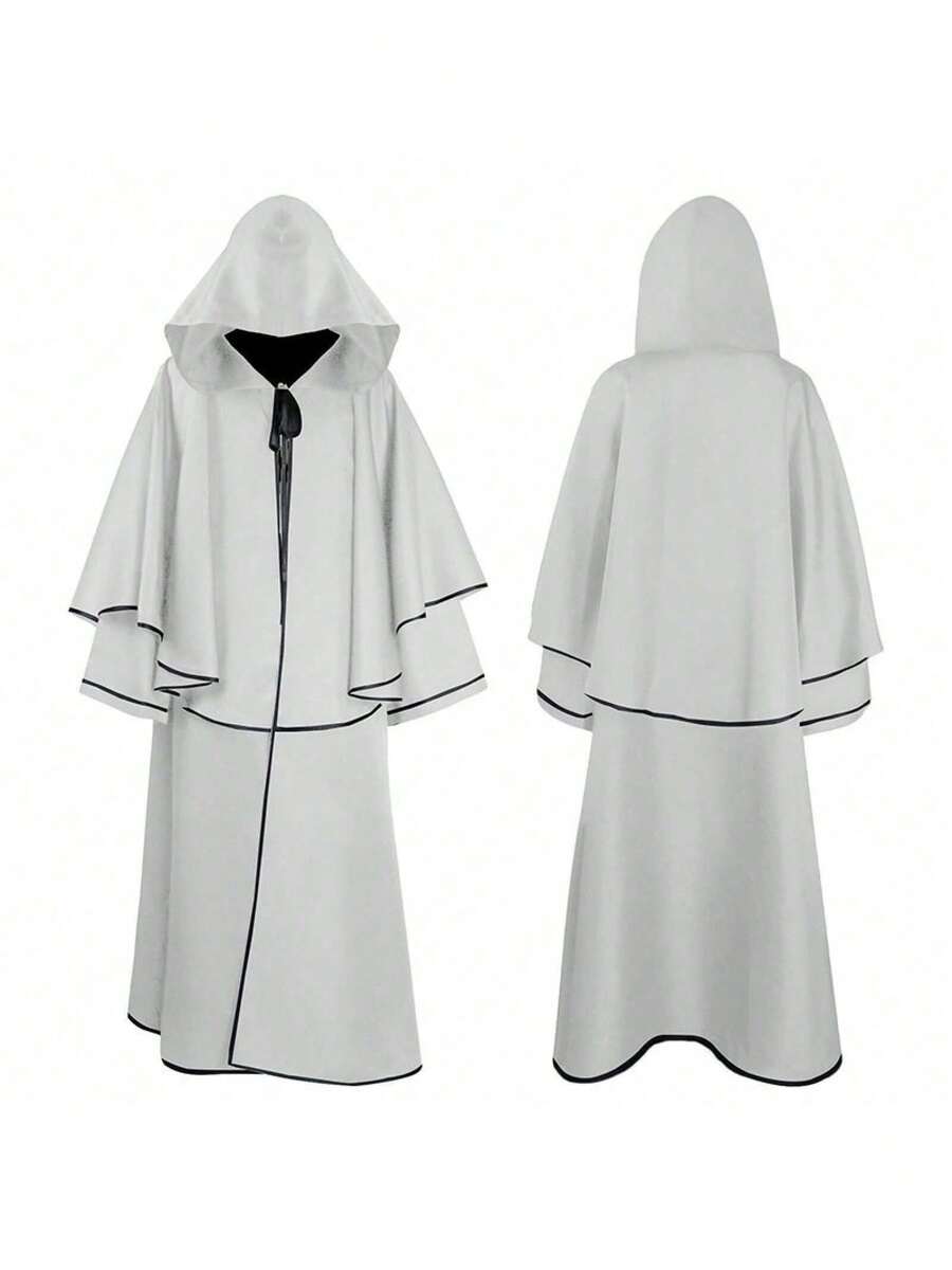 Men Cosplay Clothing - White Robe and Cloak - View 1