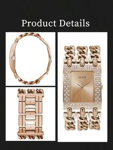 GUESS 女士金色不锈钢表带石英表 W1275L3 - 金色 - 查看 5