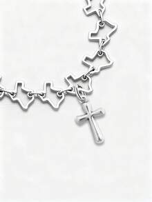 1 chiếc mặt dây chuyền hình thỏ hoa mùa xuân bằng bạc sterling 925 đơn giản và độc đáo, mặt dây chuyền tự làm hình thỏ, trang sức tinh tế làm quà tặng cho phụ nữ hoặc nam giới. - Bộ 1 - Xem 2