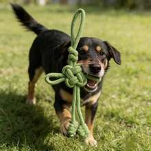 Đồ chơi móc xích chống cắn cho chó - Hình quả bầu độc đáo, đồ chơi nhai kiểu nút thắt Trung Quốc - Đồ chơi tương tác cho chó, dễ vệ sinh và bảo quản, bảo vệ răng khỏi bị hư hại. - Nhiều màu - Xem 4