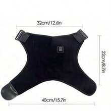 电加热肩部支撑带、加热膝盖按摩器、可调节加热腰带、电动护膝、快速加热、振动按摩、关节保暖、膝盖护理、退烧、热疗 - 黑色 - 查看 11