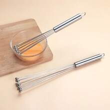 1pc Stainless Steel Ball Whisk - Rust-Resistant Beaded Whisk With Multi-Loop Beads And Ring Metal Wire End, Dishwasher - Handheld Mini Mixer, Suitable For Baking, Cake Batter, Meringue, Souffle - Ideal Kitchen And Holiday Gift, Hand Mixer, Dough Whisk, Kitchen Whisk - View 9