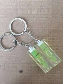 Bộ 1/2/3 thước đo độ thăng bằng vuông nhỏ 40*15*15mm, thước đo độ thăng bằng bong bóng chính xác cao, dụng cụ đo độ thăng bằng mục tiêu tròn màu xanh lá cây. - móc khóa - Xem 10