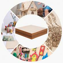 SENDERPICK 30PCS Rectangle Blank Wooden Board For Wood DIY Home Decor Basswood Sheets - Log Color - View 8