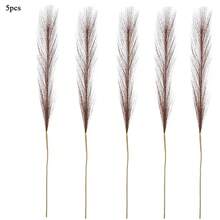5/10/20/50pcs 21 Inch Fluffy Artificial Reed Decor. High Quality Artificial Reed, Suitable For Living Room, Party Wall, Vase, Wedding Decoration, Dark Coffee Color - Mocha Brown - View 6