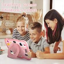 7英寸儿童平板电脑，4GB RAM+64GB ROM，安卓系统，儿童学习平板电脑，带家长控制功能，支持WiFi和蓝牙，2MP+5MP双摄像头，防震外壳，安卓13系统 - 彩色 - 查看 7