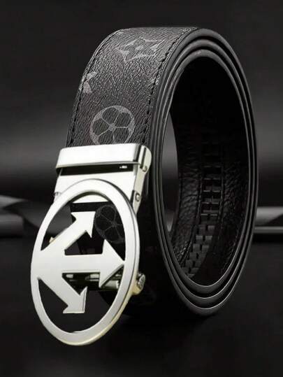 New Men's Leather Belt, Business Automatic Buckle, Fashion Casual Trouser Belt, High-End Waist Belt
