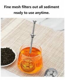 SURUIHK 2PCS Stainless Steel Tea Infuser Balls Fine Mesh Loose Leaf Tea Strainers With Handle Easy Open Reusable Filter For Tea Herbs Spices Seasonings Kitchen Use - View 7
