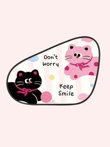 1pc Cartoon Cat Static Cling Sunshade, Adsorption Sunscreen Shade For Car Side Window - Sunshade - View 18
