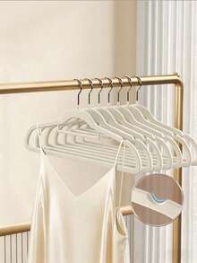 5/10/20/30/40/50 chiếc, Đen/Trắng/Hồng/Xám, Móc treo quần áo phủ nhung, Móc treo quần áo dày dặn, chống trượt, không đường nối, Dụng cụ sắp xếp quần áo gia đình, Sử dụng được cả khi khô và ướt, Tiết kiệm không gian, Chống va đập, Bền chắc - Nhiều màu - Xem 6