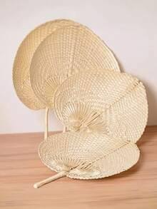 天然竹拉菲草扇，波西米亚风扇子，1 把手持竹扇，夏季降温用品，家居墙面装饰，婚礼拉菲草扇，竹制，天然手工棕榈叶，装饰折叠扇，手工编织，适合招待客人和新人，夏季降温用品，农舍风格墙面装饰，竹藤扇，手工制作，清凉夏日必备，完美适用于农舍风格墙面装饰，也是婚礼和派对的理想礼物 - A - 查看 6