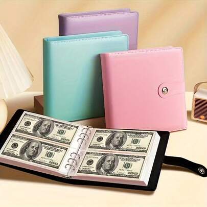 Large Capacity Receipt Organizer Binder, 50 Sheets/Book, Financial Planner, Budget Tracker, Cash Record, Financial Planning, Password Manager, Savings Challenge Handbook