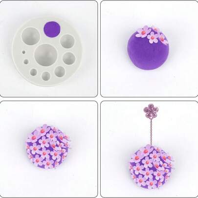 Khuôn đất sét polymer hình bán nguyệt, dụng cụ làm khuyên tai bằng đất sét polymer, 10 kích cỡ khuôn đất sét hình bán nguyệt