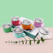 1个，3盎司带把手杯，塑料外层和不锈钢内层，防漏旅行杯，带盖 - 彩色 - 查看 7