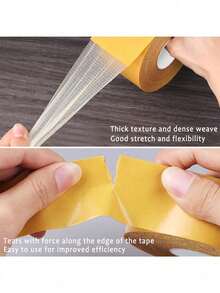 Cinta adhesiva doble cara resistente, adhesivo versátil para paredes, vidrio y metal, impermeable, ideal para manualidades, uso interior/exterior, transparente, agarre fuerte en tela, panel de yeso y madera - Ver 4