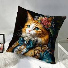 18x18 Inch Rustic Farmhouse Pillow Cover 1pc "Welcome To The Porch" Polyester Cushion Cover With Zipper Closure, Machine Washable, Suitable For Porch, Patio, Sofa Or Chair Outdoor/Indoor Decor (Pillow Insert Not Included) - Multicolor - View 4