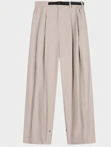 CAMEL CROWN Quần dài nữ kiểu dáng thường ngày, unisex, dáng rộng, đa năng, mềm mại, cạp cao, ống rộng. - tro nấm cục - Xem 1