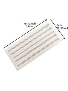 1 Khuôn Silicon Dây, Khuôn Làm Bánh Fondant Macrame Khuôn Trang Trí Bánh Tua Rua Lá Hình Dạng Boho Khuôn Sô Cô La Kẹo Dẻo Cho Bánh Cupcake Đất Sét Trang Trí Bánh Quy Đường Bánh Kẹo Nướng - Màu Xám nhạt - Xem 5