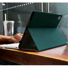 TenYide Multi-Angle Stand Book-Style Tablet Protective Case, Keyboard Leather Cover, Ultra-Thin Bluetooth Keyboard + Tablet Protective Case Stand, Shockproof/Anti-Vibration/Dustproof/Anti-Fingerprint, Keyboard Case Compatible With Ipad 5th/6th/7th/8th/9th/10th/11th(A16), Pro 11/Pro12.9/Pro13, Air 1/2/3/4/5/6/7/11/13 - Dark Green - View 3