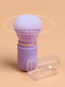 1 cọ trang điểm mini dạng viên nang có thể thu gọn, cọ đánh phấn má hồng tiện dụng khi đi du lịch, bộ cọ trang điểm di động đầy đủ kèm nắp bảo vệ. - Nhiều màu - Xem 3