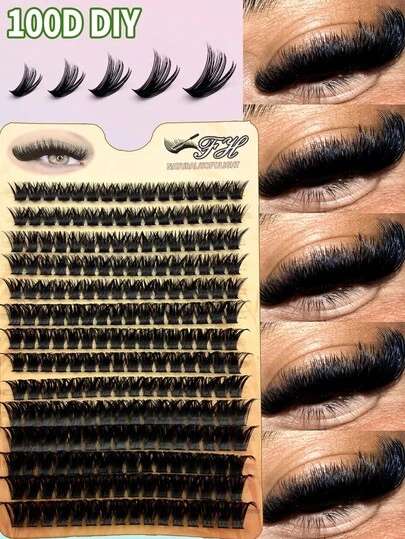 224 Pieces Of D-Style Fluffy False Eyelashes, Suitable For Creating Thick, Fluffy And Natural Eye Makeup. The Length Is 8-16mm. It Has A Mixed Style And Is Suitable For DIY At Home. It Has A Fur-Like Texture And Is Suitable For Daily Use, Parties, Stage Performances. It Is Suitable For Beginners And Makeup Artists.