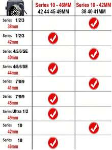 1条时尚弹力表带，兼容苹果手表，男女款，尺寸40mm、44mm、38mm、41mm、42mm、45mm、46mm、49mm，树脂材质，带可调节链条，兼容苹果手表11、10、9、8、7、6、5、4、3、2、1、SE、Ultra3/2/1，智能手表替换表带，佩戴舒适 - 彩色 - 查看 4