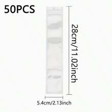 50pcs Plastic Self-Sealing Transparent Ice Pop Mold Bags, Suitable For Kitchen And Restaurant Use, DIY Ice Pop, Popsicle, Juice Ice Lolly, Frozen Snack In Summer - Multicolor - View 10