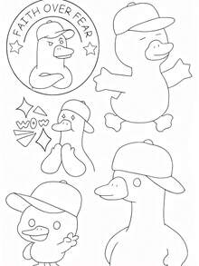 Water Soluble Embroidery Patterns Stabilizers - Pre-Printed Funny Cat, Lion, Pig & Duck Designs - Stick & Stitch Embroidery Paper For Hand Sewing Lovers - A255 - View 10