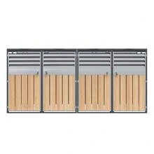 Storage Box With Hinged Lid, Ventilation Opening With Mesh, With Lock And Two Doors. - Gray 1 - View 1