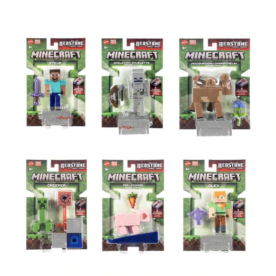 Bộ đồ chơi cơ chế Redstone Minecraft chính hãng của Mattel, mô hình mạch điện Redstone có thể di chuyển, tương thích với các khối xây dựng, bộ đồ chơi quà tặng sinh nhật cho bé trai từ 7-14 tuổi. - Nhiều màu - Xem 1