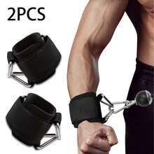 Adjustable Fitness Wrist Straps Anti-Slip Design Heavy Duty Adjustable Fitness Wrist Straps - Suitable For Cable Machines Weightlifting Pull-Ups Gym And Home Fitness Workout Aid Fitness Accessories Strength Training Equipment - 2 Black - View 13
