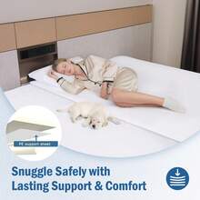 Vekkia Split King Gap Filler For Adjustable Bed,Twin To King Bed Converter Kit,Bed Bridge Twin To King,Mattress Connector With Washable Cover,For Guests Stayovers,Family Room(75in*10in/80" L X 10" W/80" L X 12" W) - White - View 3