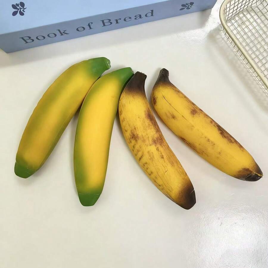 1个2026新款创意逼真香蕉挤压玩具，减压软绵绵水果玩具，挤压解压玩具，学生礼物，PU慢回弹香蕉挤压玩具，新奇水果蔬菜挤压球减压玩具