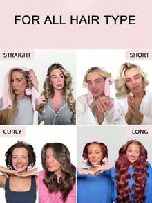1pc No-Heat Hair Curler, Soft Heatless Hair Curler Set With Roller, Suitable For Sleeping, Blowdrying, Long Or Short Hair, Black ,Hair Styling Tools Hair Accessories - 咖啡棕 - 查看 5