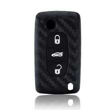 Premium Silicone Car Key Case Cover For C-Crosser C3 C4 Picasso Berlingo Case For Peugeot Partner Tepee 207 307 308 407 - black - View 6