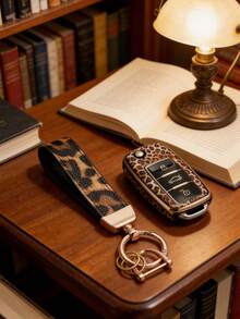 New Leopard Print Universal Car Key Fob Cover Set, Freely Matched With Car Key Chain And Screwdriver. Anti-Scratch, Anti-Drop, +0.1mm Ultra-Thin & Ultra-Quiet. 3-Button Folding, Precise Fit Car Models (Includes Installation Screwdriver). 360° Signal Protection, Anti-Fingerprint Coating, Durable As New [Please Check Details Page For Compatible Models] - a - View 6
