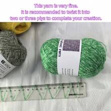 5 cuộn * 40g, sợi polyester 100% mỏng, chất liệu nhung chấm bi, thích hợp cho việc đan móc thủ công, mềm mại khi chạm vào. - A - Xem 5