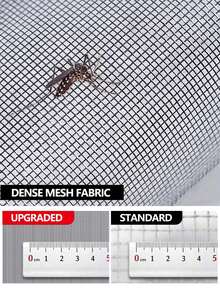 Black Magnetic Mid Opening Door Curtain, Mosquito Proof Mesh Curtain, Self Installing Mosquito Net For Home Use, No Need For Punching, Easy To Install, Summer Specific. - Magnetic Door Curtain - View 2