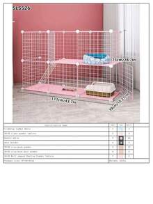 Large Indoor Cat Cage Villa With Storage Cabinet And Litter Box, Spacious Freedom For Pet Cats - Multicolor - View 19