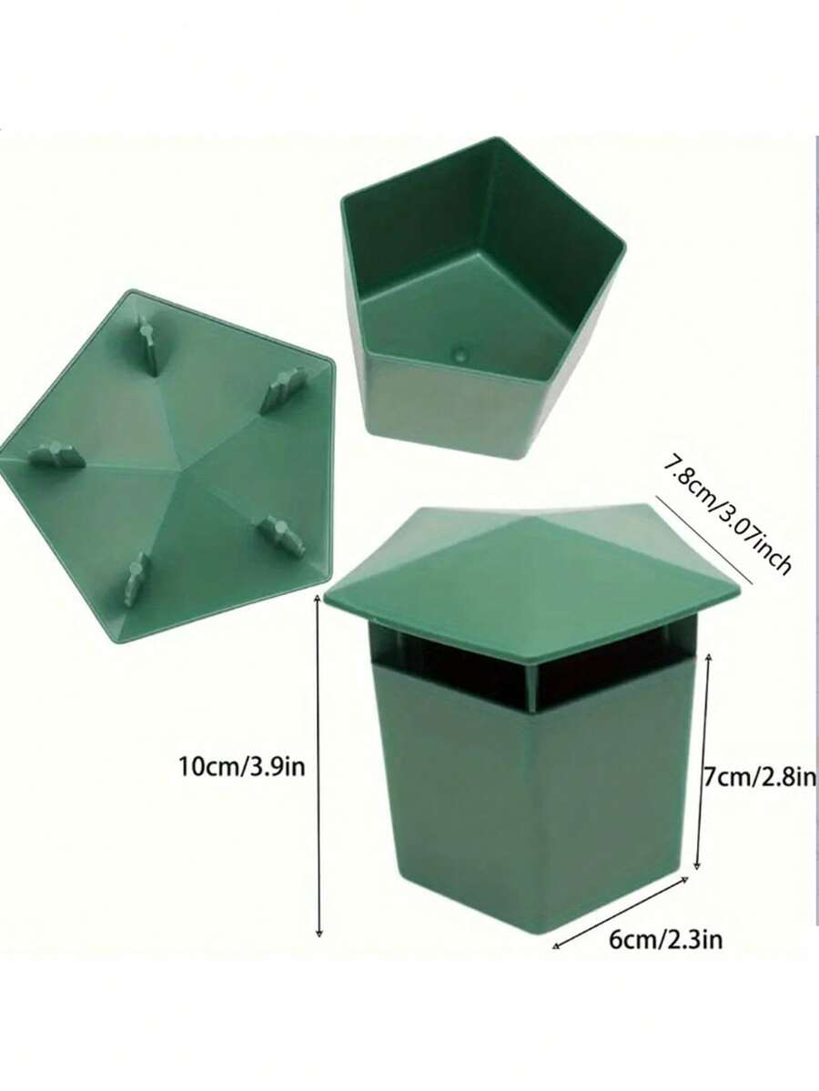 1/3/5/8pcs Plastic Slug & Snail Traps, Square/Round Shape, Comes With 1 Pair Work Gloves, Effective Garden Protection For Succulents And Flowers - Snail Trap - View 1