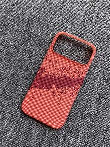 适用于 17 Air 16 Pro Max 的碳纤维纹理无边框手机壳，支持无线充电，超薄设计 - A - 查看 4