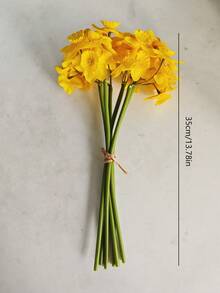 10 bông hoa thủy tiên giả, thích hợp trang trí nhà cửa, trang trí Ngày của Mẹ, trang trí bàn tiệc, trang trí đám cưới. Áp dụng cho đám cưới, trang trí nhà cửa, trang trí phòng, trang trí tường, trang trí phòng khách, trang trí nhà bếp, trang trí mùa xuân. Hoa giả trang trí bàn tiệc, trang trí trung tâm bàn tiệc cưới, hoa cưới, trang trí lễ Phục sinh. - Màu vàng - Xem 4